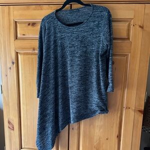 Nally & Millie Charcoal Asymmetrical Tunic